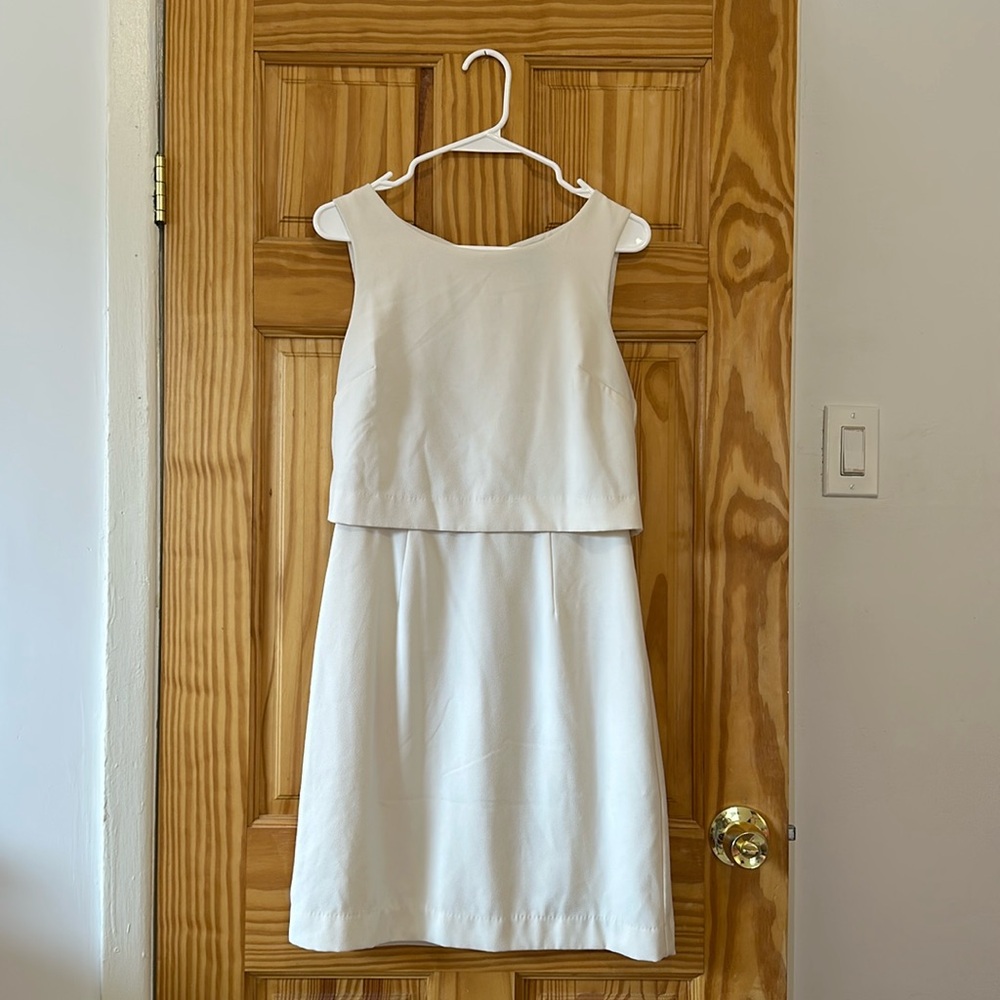 Banana Republic - Cream Tiered Sheath Dress - Size 4